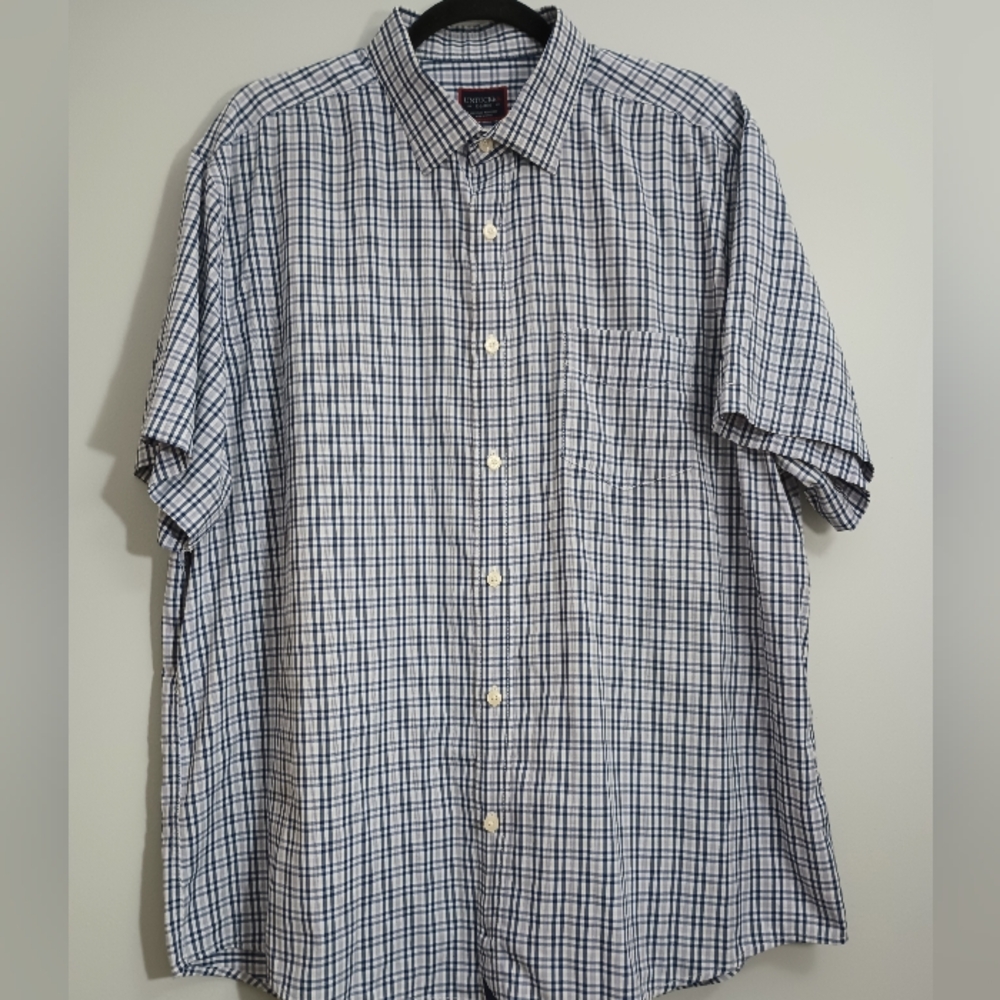 Men's UNTUCKit‎ Plaid Casual Short Sleeve Shirt XL